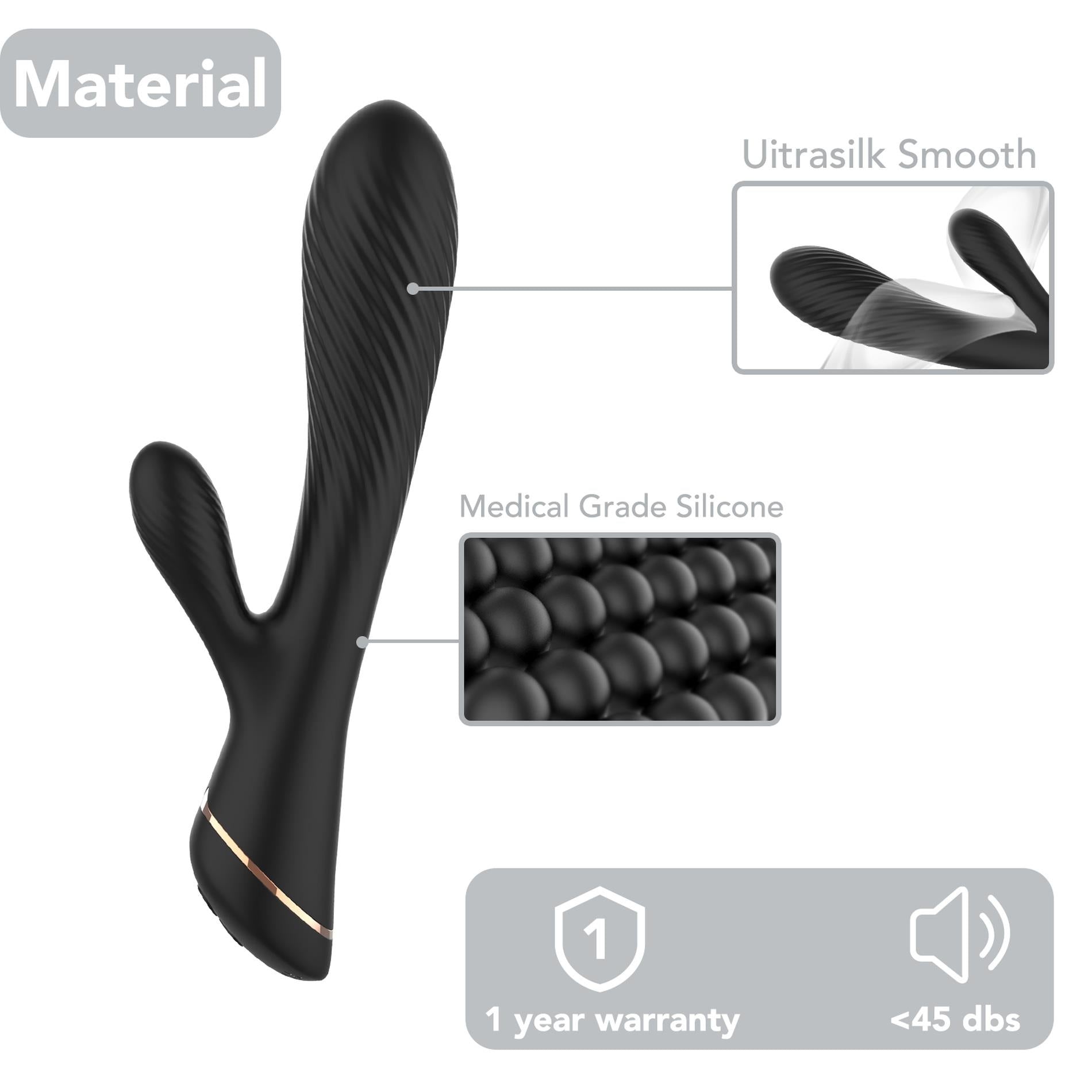 7-Wibrator ze stymulacją łechtaczki B - series Joy Hare Black-7