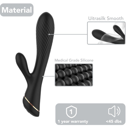 7-Wibrator ze stymulacją łechtaczki B - series Joy Hare Black-7
