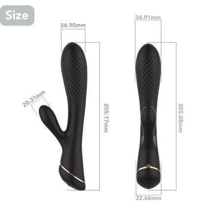 8-Wibrator ze stymulacją łechtaczki B - series Joy Hare Black-8