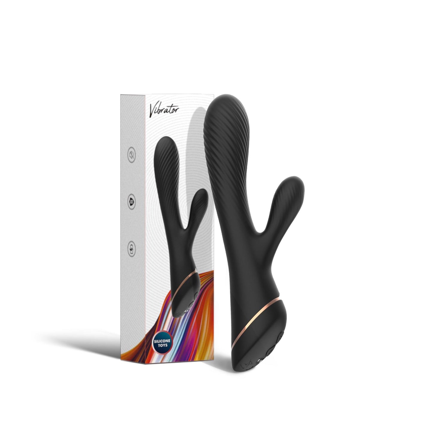 9-Wibrator ze stymulacją łechtaczki B - series Joy Hare Black-9