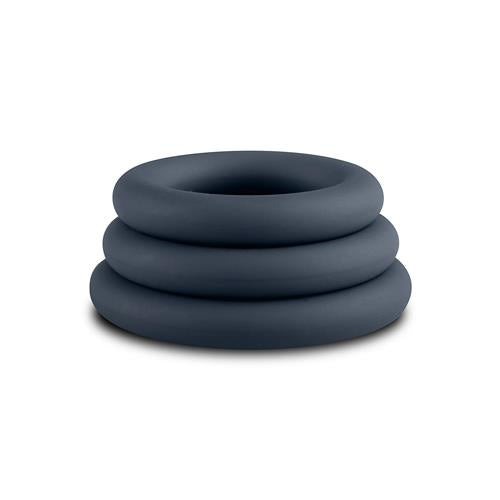 7-3-Piece Cock Ring Set - Grey-7