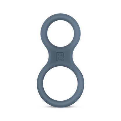 1-Boners Silicone Cock Ring And Ball Stretcher - Grey-1