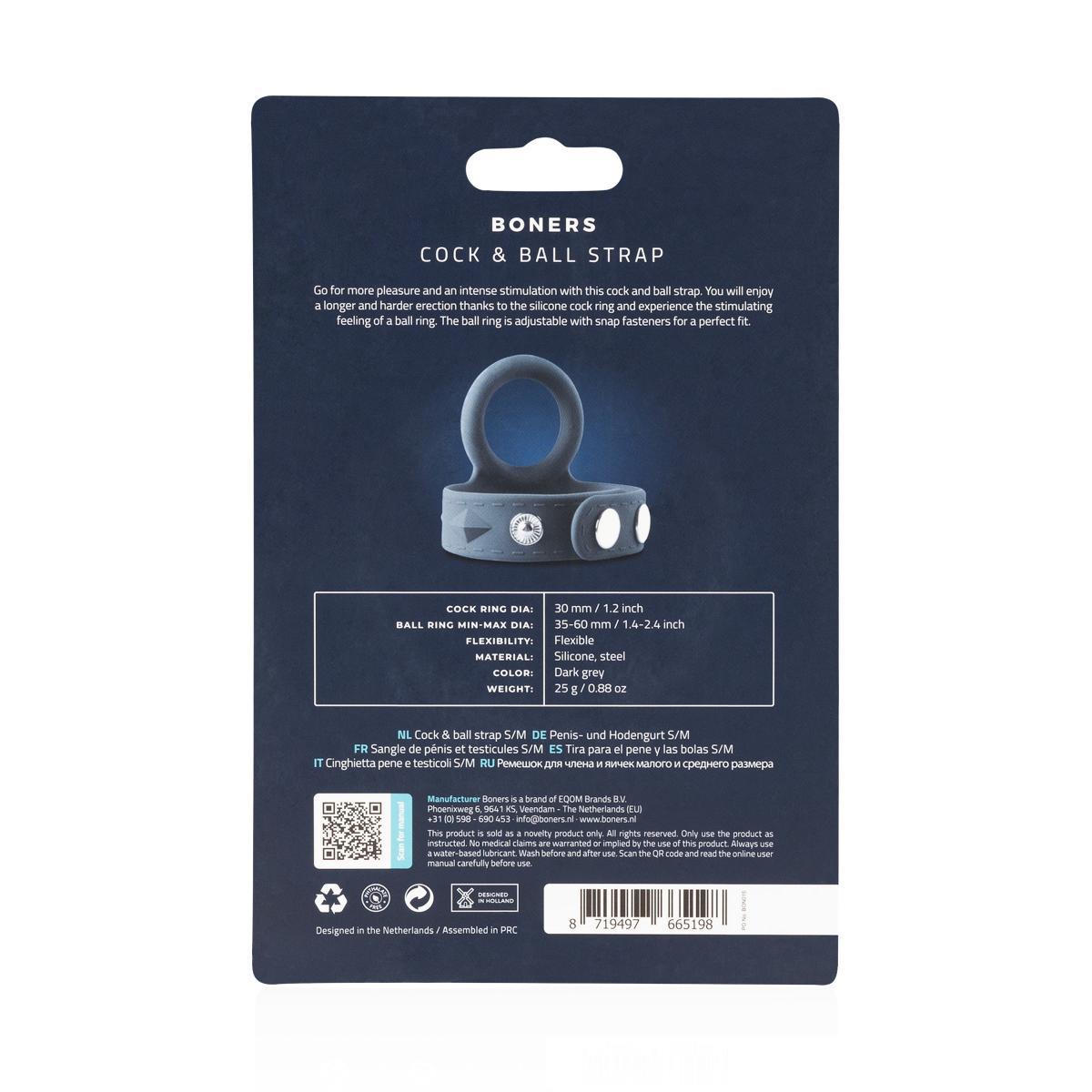 6-Boners Cock & Ball Strap - S/M-6