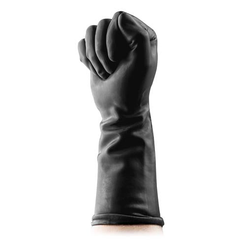1-Gładka czarna rękawiczka fisting latex sex pięść-1
