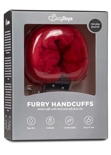 1-Kajdanki-furry handcuffs - red-1