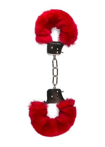 2-Kajdanki-furry handcuffs - red-2