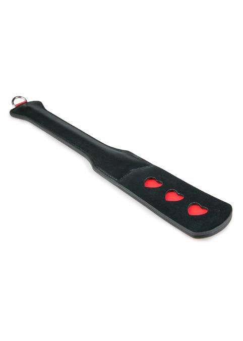 3-Pejcz-Long Leather Paddle With Heart-3