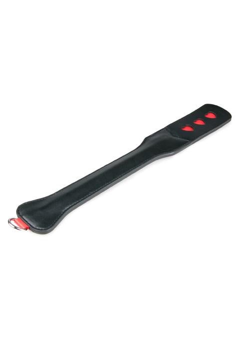 4-Pejcz-Long Leather Paddle With Heart-4