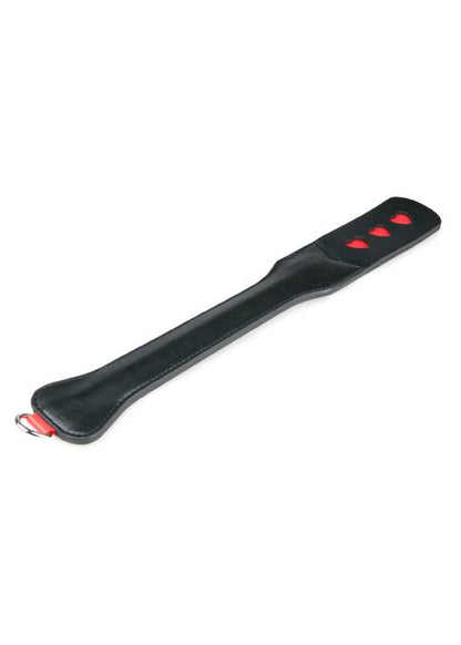 4-Pejcz-Long Leather Paddle With Heart-4