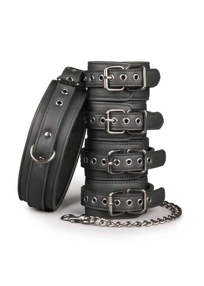 2-Kajdanki do rąk nóg łańcuchy obroża zestaw bdsm-2
