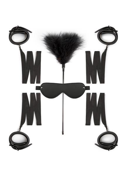 3-Kajdanki na ręce nogi maska piórko sex zestaw bdsm-3