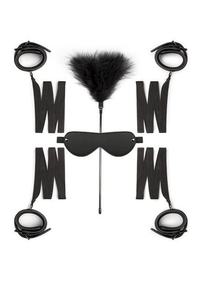 3-Kajdanki na ręce nogi maska piórko sex zestaw bdsm-3