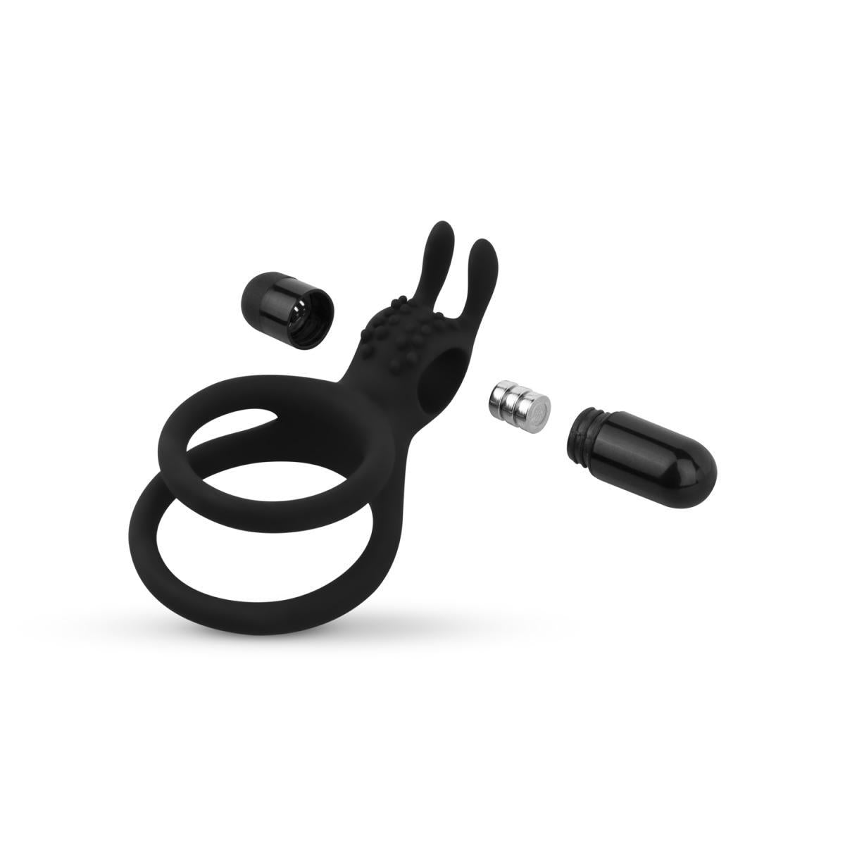 8-Pierścień na penisa Double Vibrating with Rabbit Ears-8