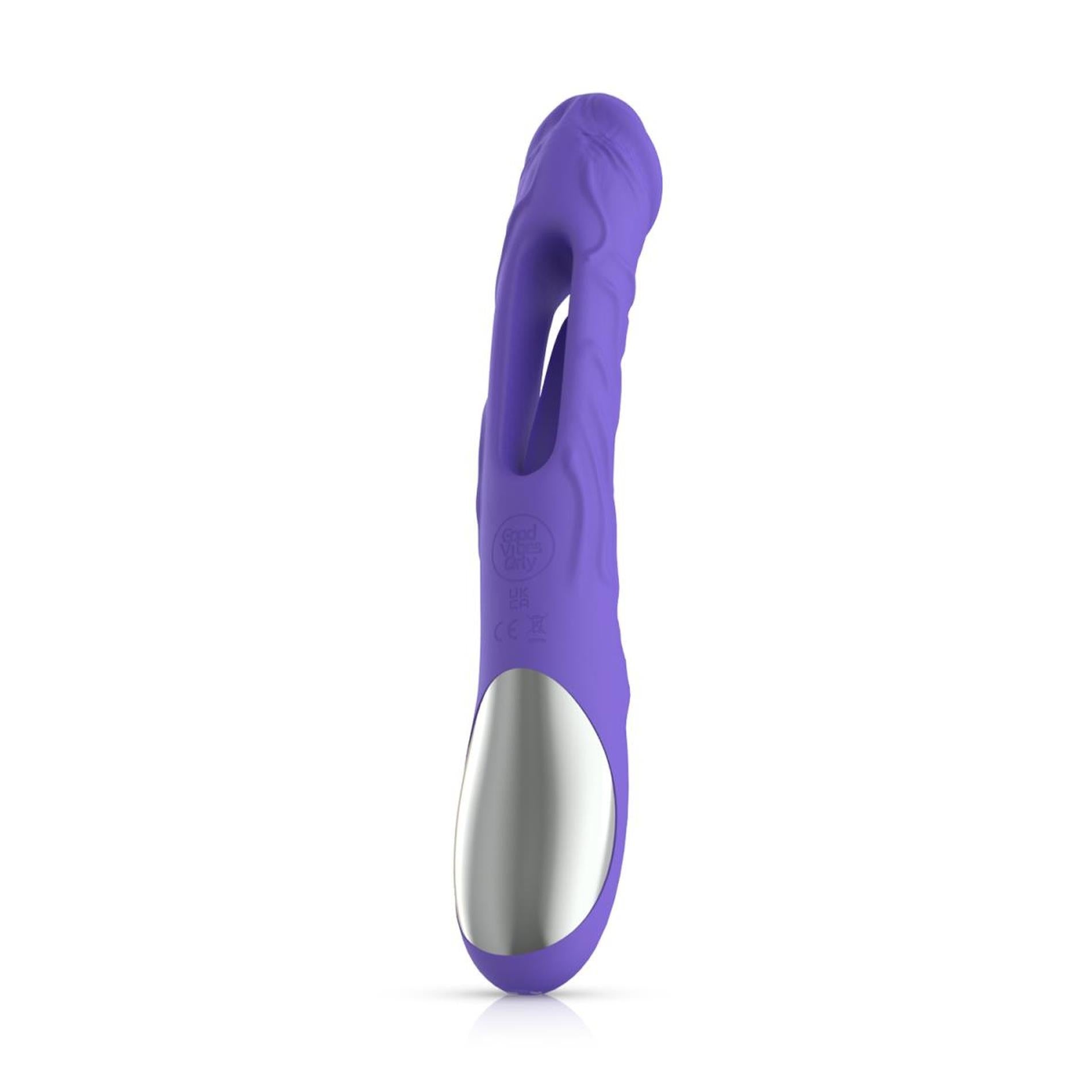 4-Good Vibes Only - Flax Vibrating Dildo with G-Spot Stimulator-4