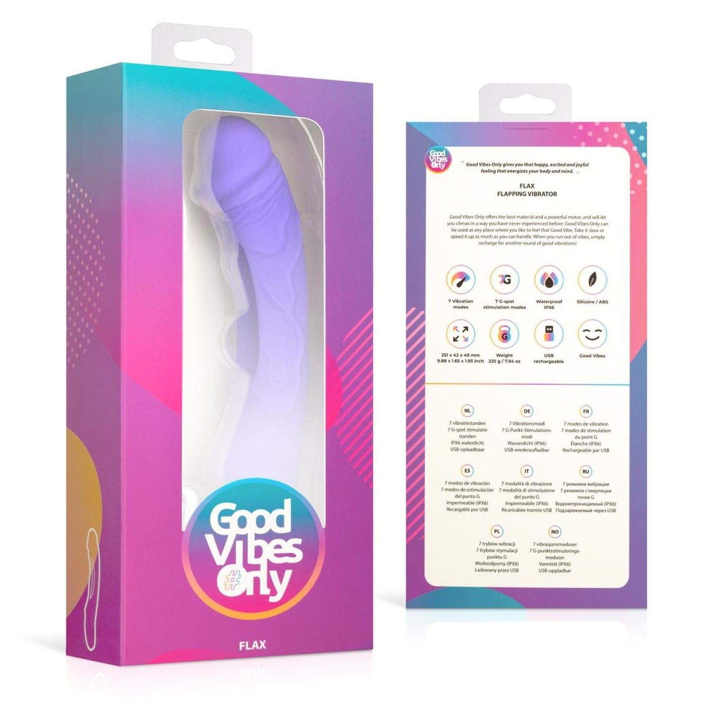 9-Good Vibes Only - Flax Vibrating Dildo with G-Spot Stimulator-9