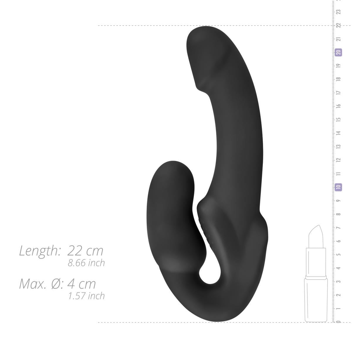 12-Dildo do podwójnej stymulacji silikonowe gładkie-12
