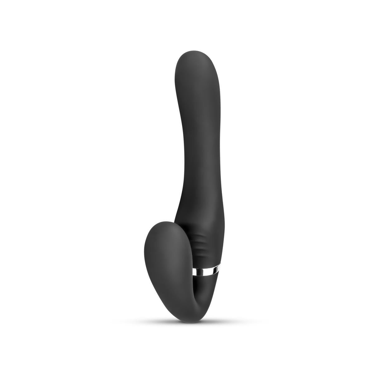 2-No-Parts - Avery Strapless Strap-On Vibrating Dildo - 22 cm-2