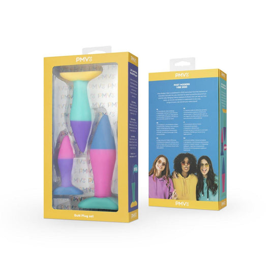 2-Zestaw kolorowych silikonowych korków analnych-2