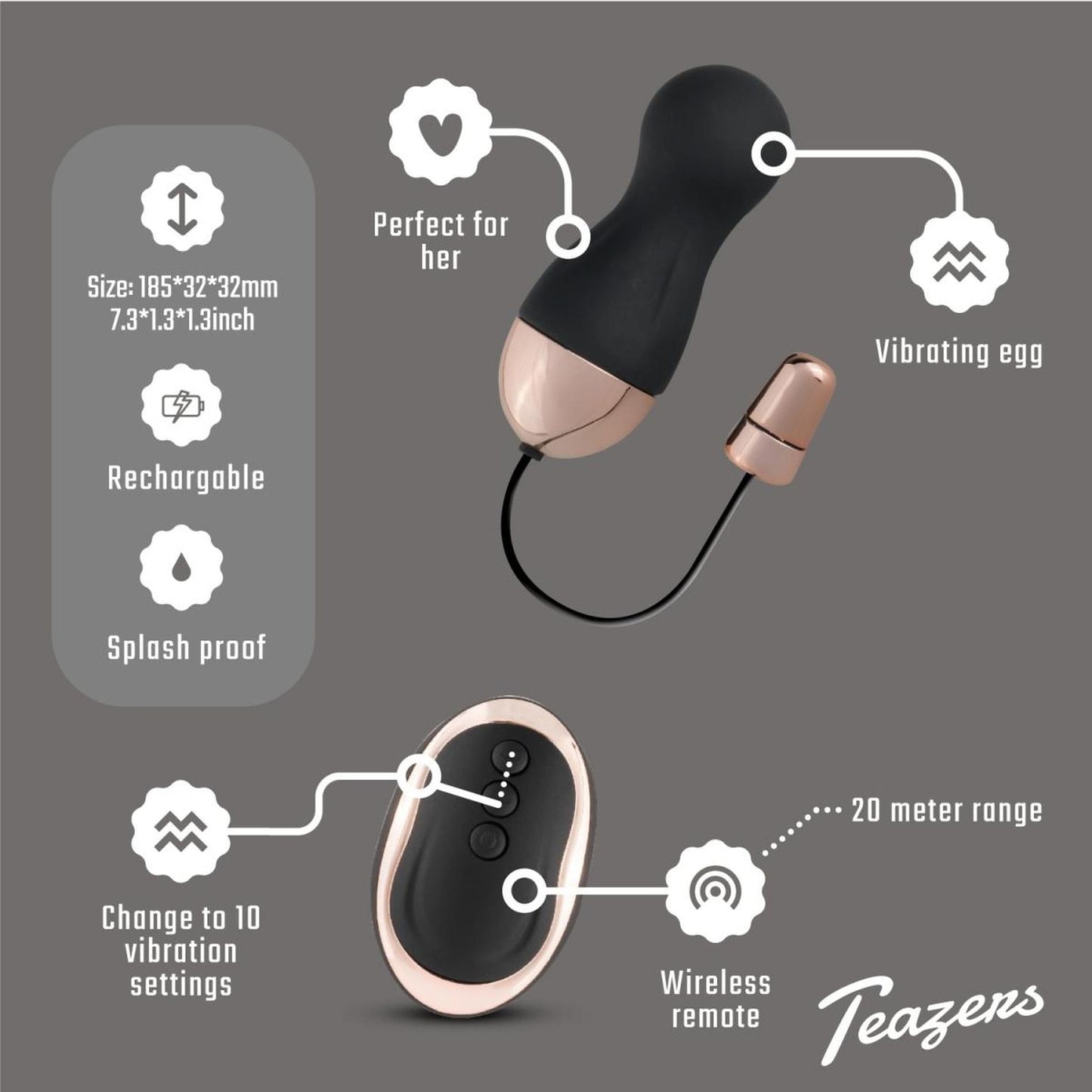 8-Teazers Vibrating Egg With Remote Control-8