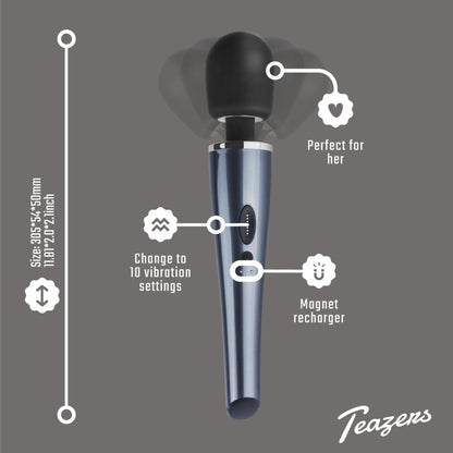 10-Black Lightning Wand Vibrator-10