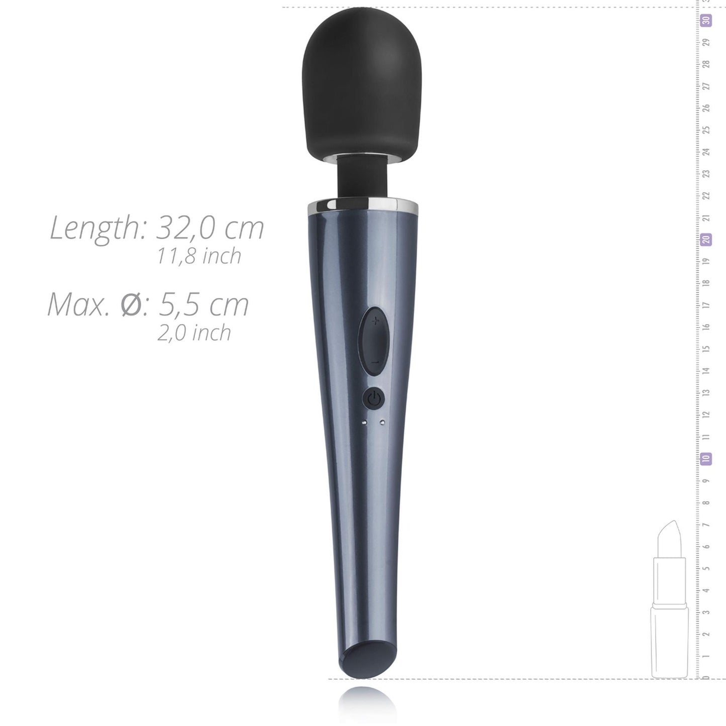 11-Black Lightning Wand Vibrator-11