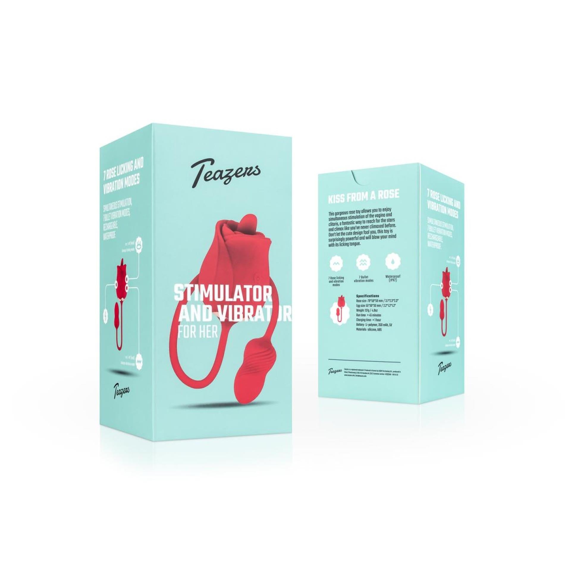 7-Teazers Rose Vibrator and Clitoris Stimulator-7