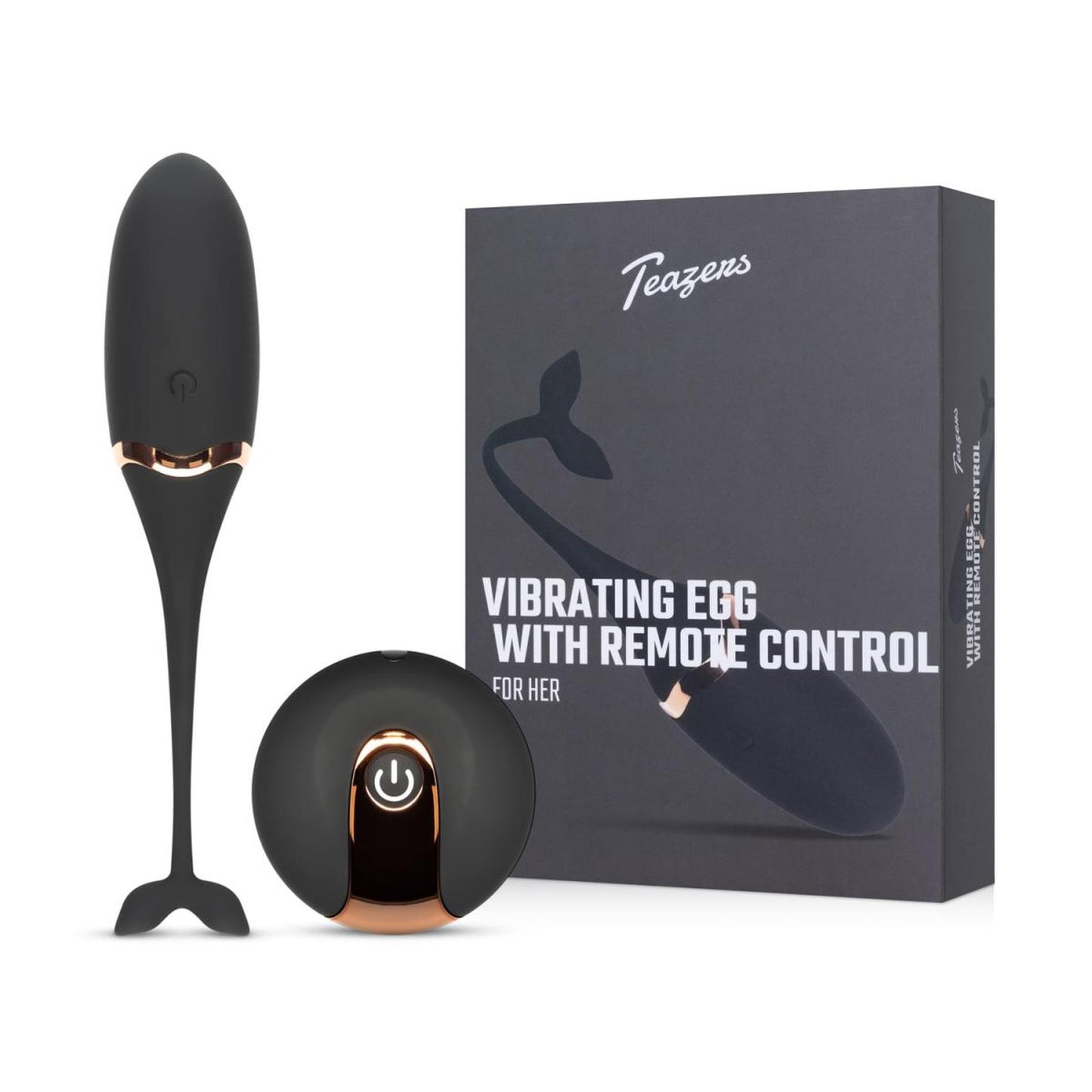 1-Luxurious Vibrating Egg w/ Remote Control - Black-1