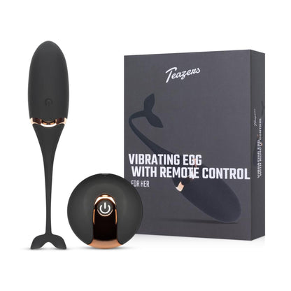 1-Luxurious Vibrating Egg w/ Remote Control - Black-1