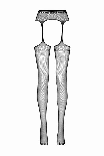 4-Suspender pantyhose Tula - Black-4