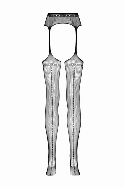 5-Suspender pantyhose Tula - Black-5