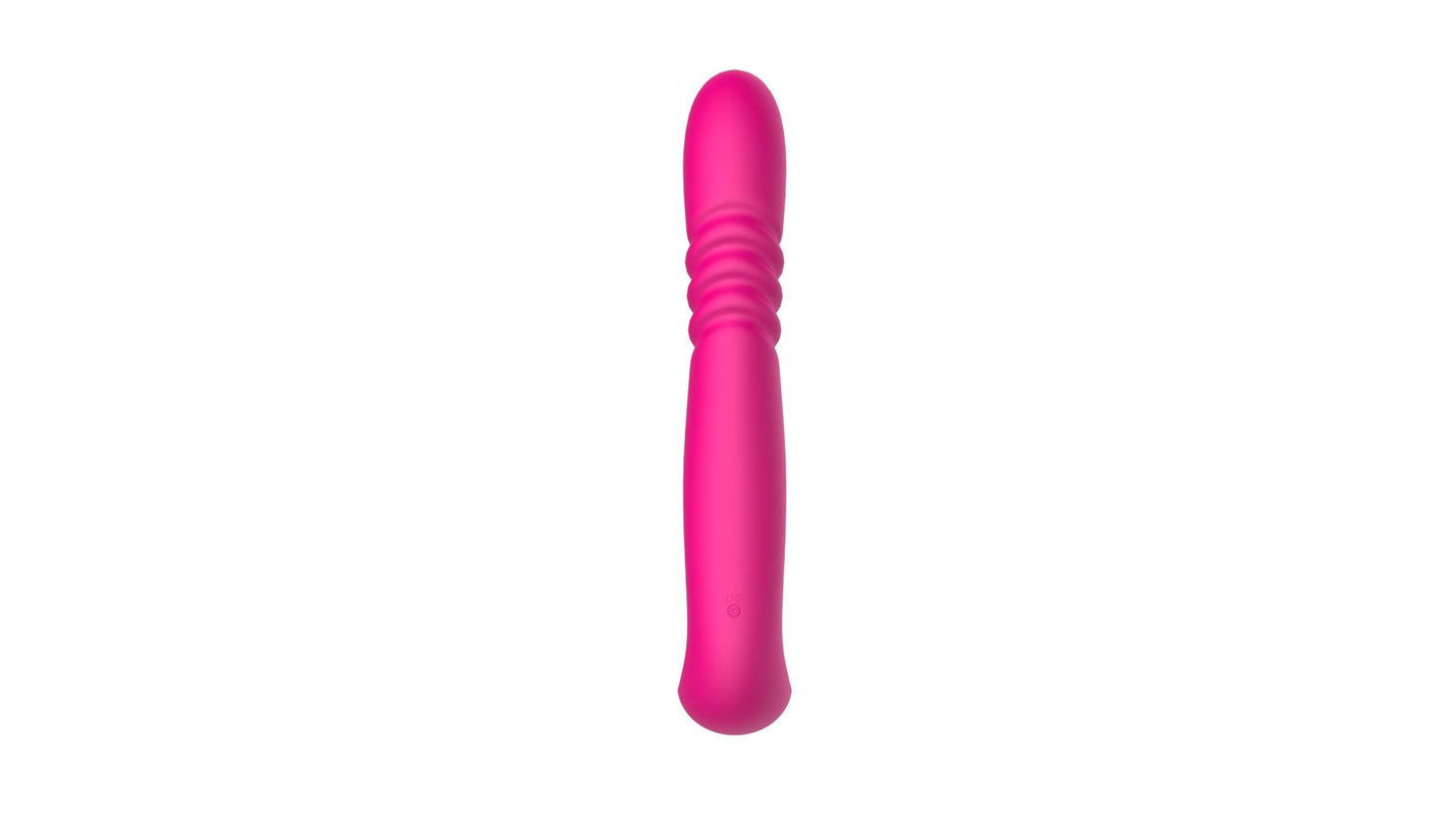 8-Wibrator Deluxe Twirling Vibrating Thruster RED-8