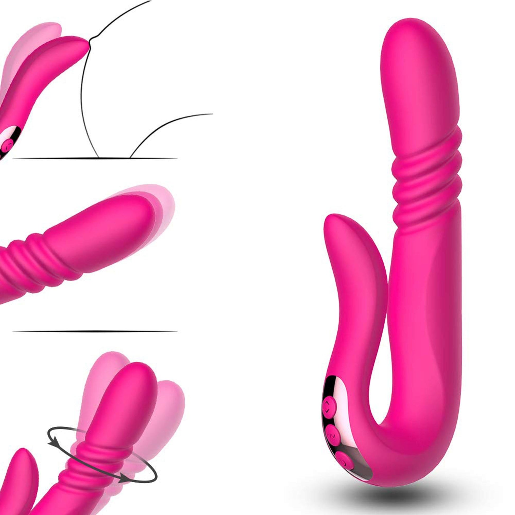 11-Wibrator Deluxe Twirling Vibrating Thruster RED-11