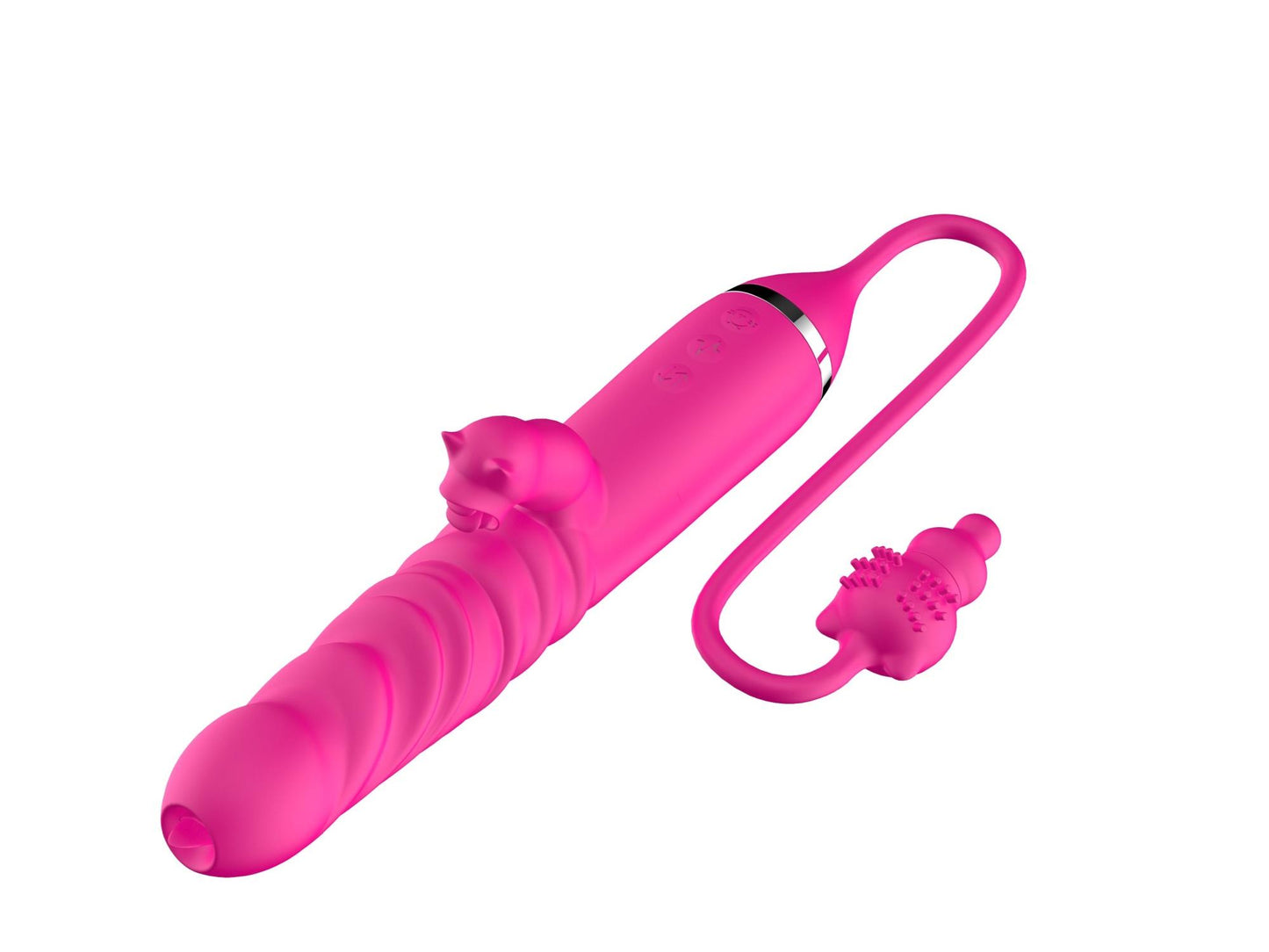 12-Tongue licking Triple Stimulation Thrusting Vibrator-12