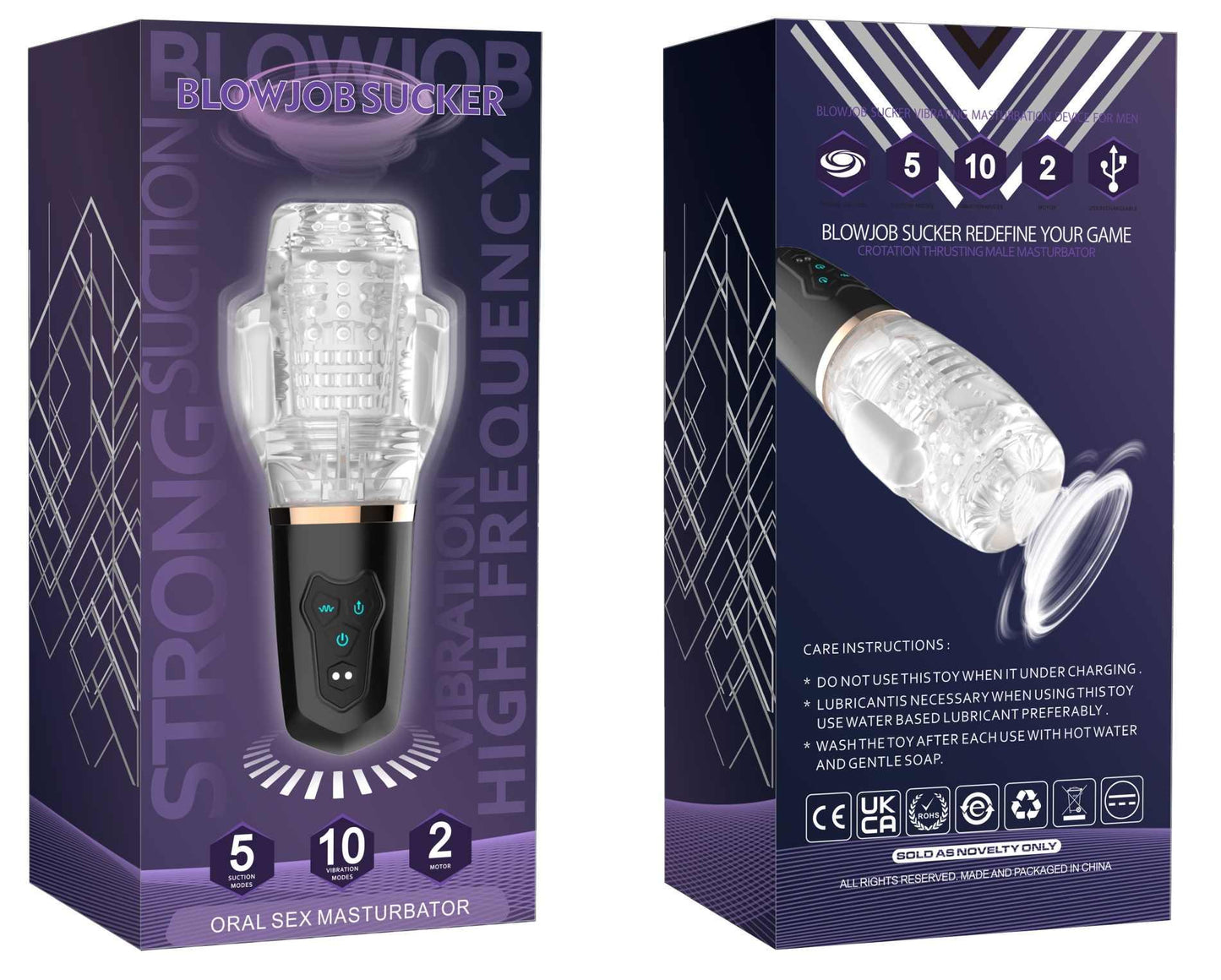 5-Wibrujący masturbator dla mężczyzn tryb ssania wodoodporny wibrator-5