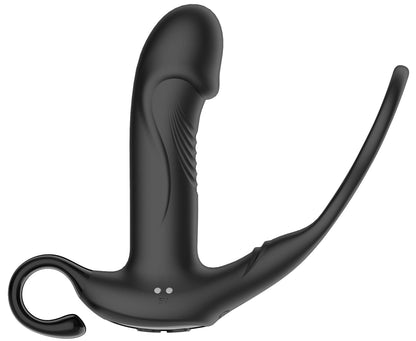 2-Masażer prostaty z pierścieniem erekcyjnym na penisa z pilotem-2