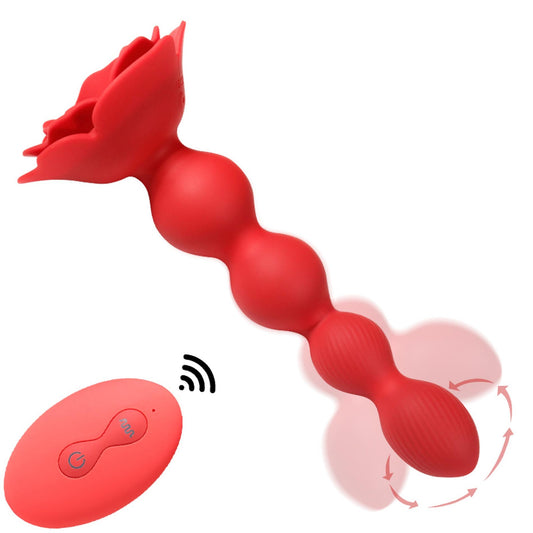 1-Rose rotating anal beads-1