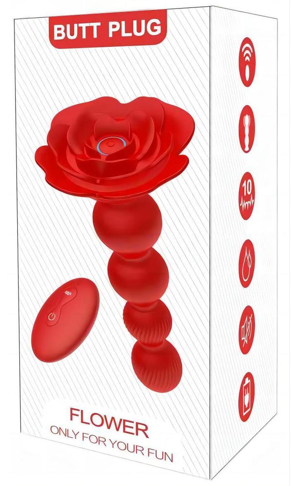 6-Rose rotating anal beads-6