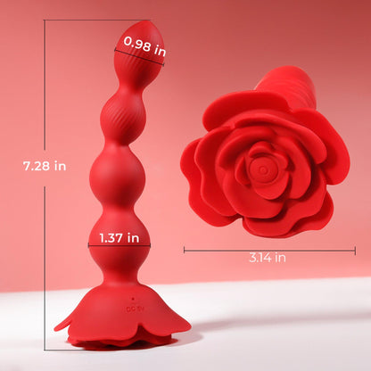 7-Rose rotating anal beads-7