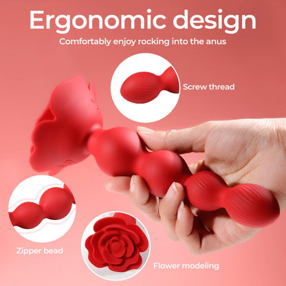 10-Rose rotating anal beads-10
