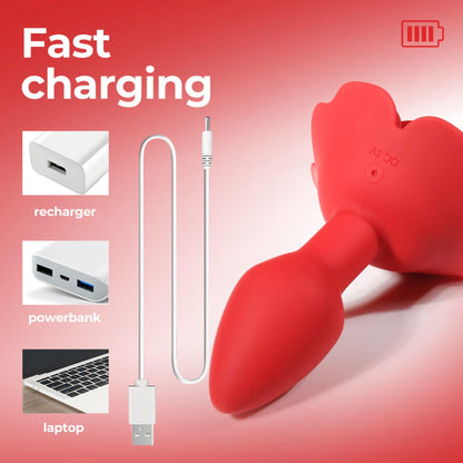 16-Rose rotating anal plug-16