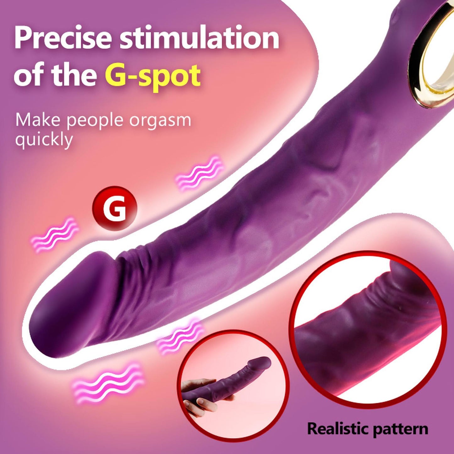 10-Realistic Vibrator PURPLE-10