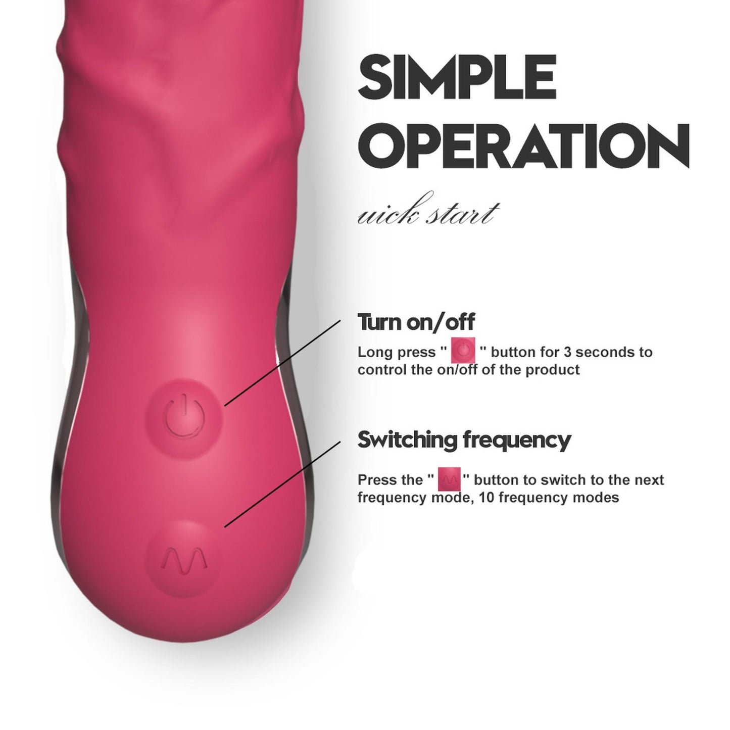 10-Realistic Vibrator PINK-10