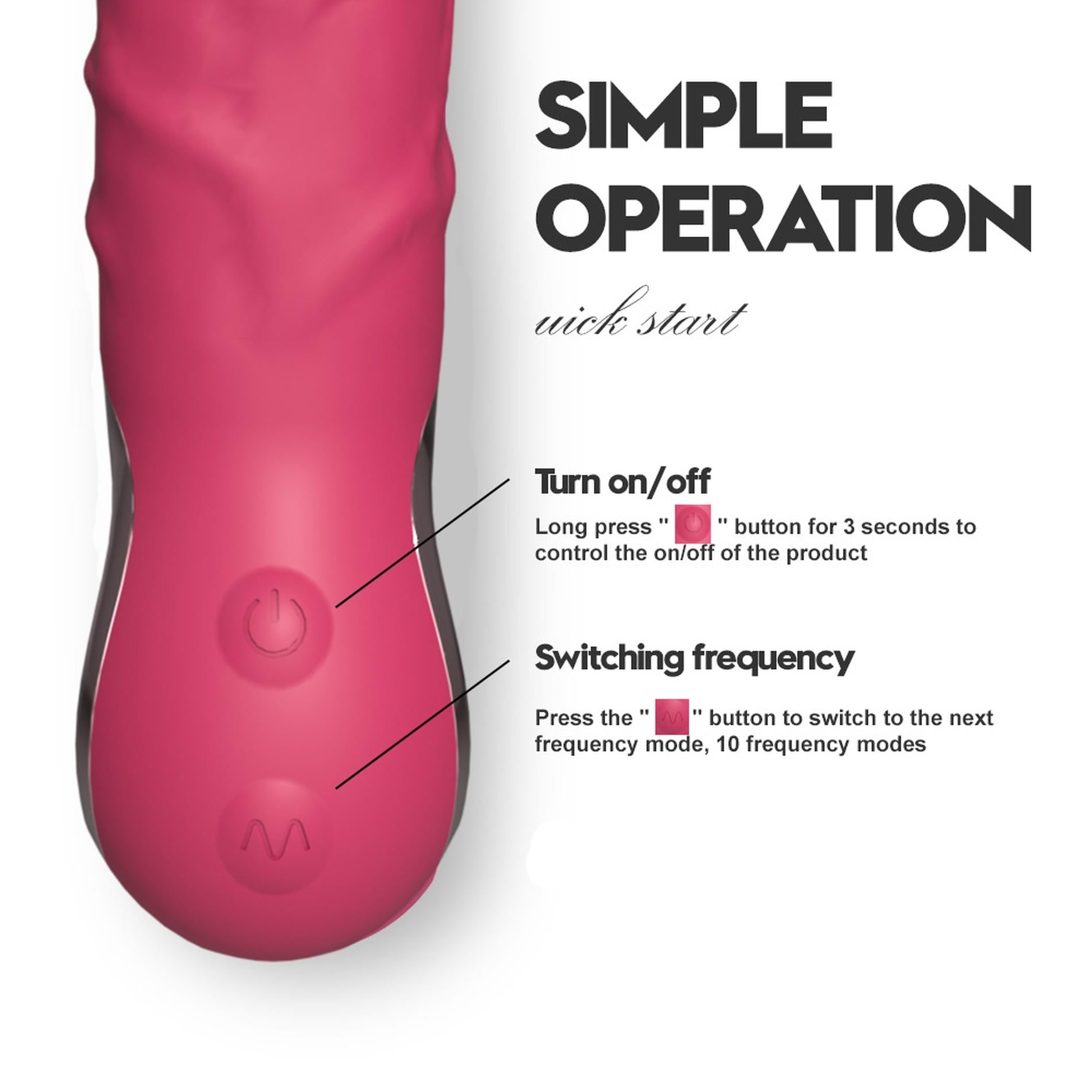 10-Realistic Vibrator PINK-10