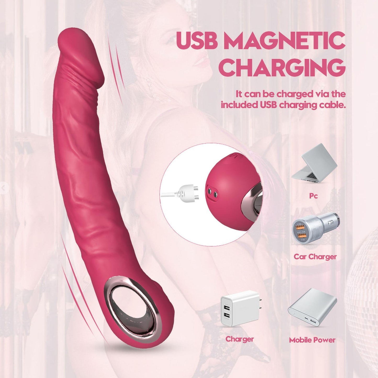 11-Realistic Vibrator PINK-11