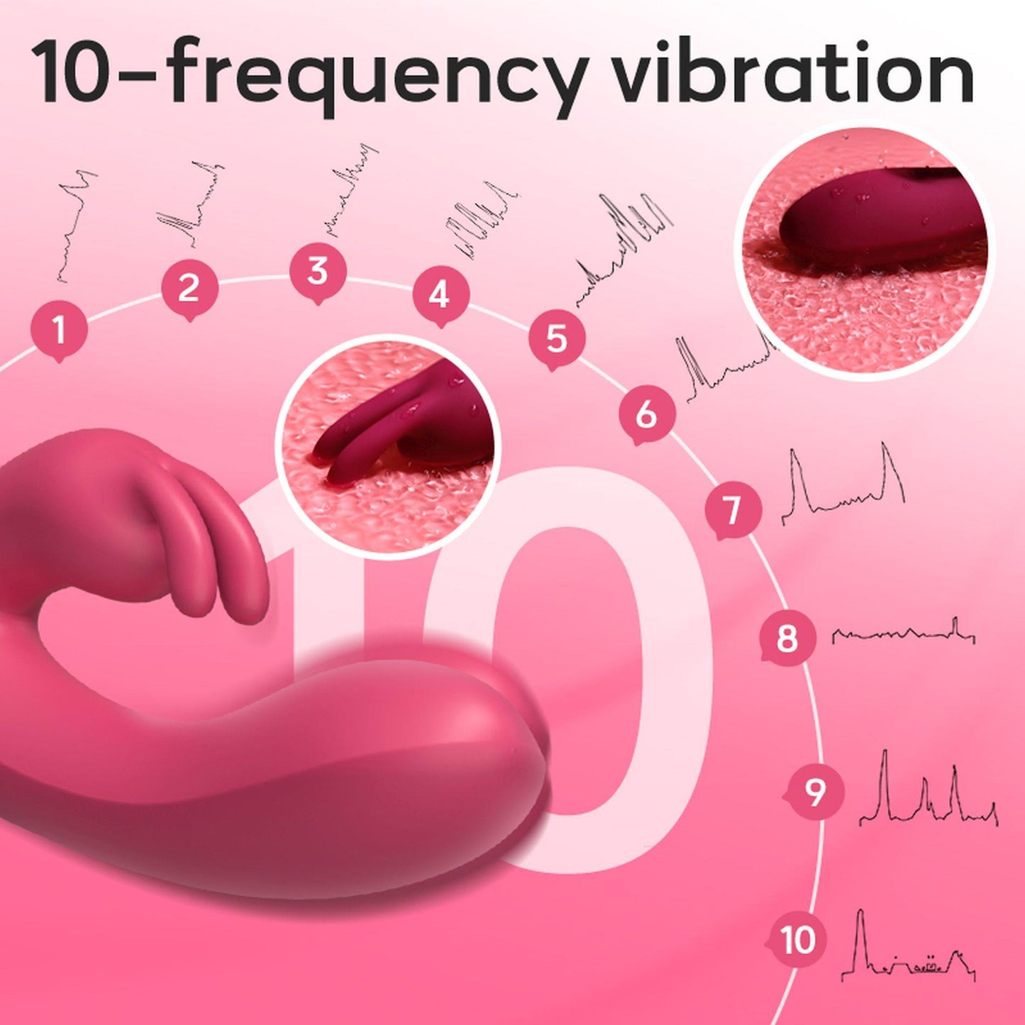 6-Rabbit vibrator PINK-6