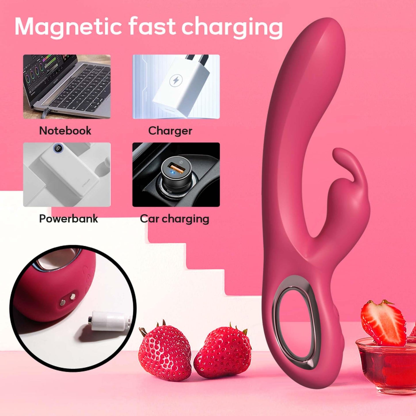 7-Rabbit vibrator PINK-7