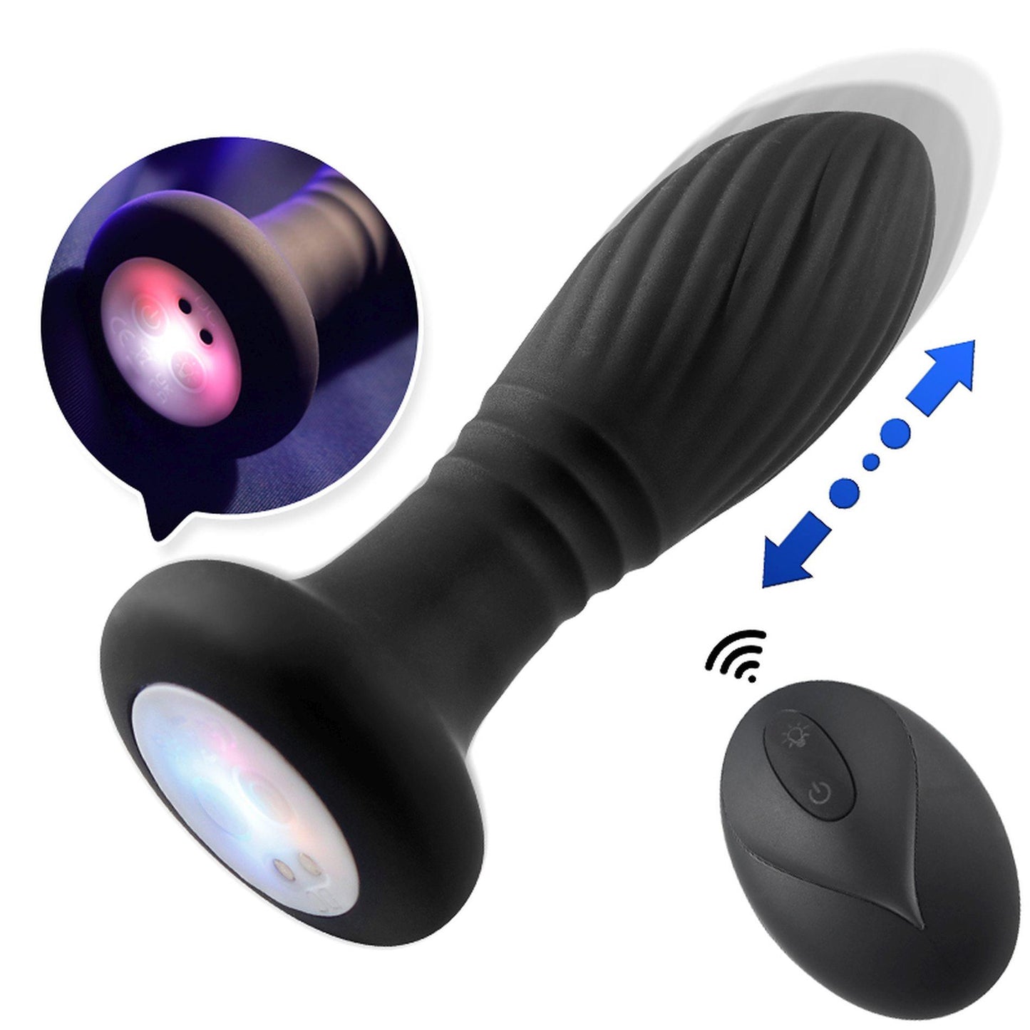 2-Lighting anal plug black-2