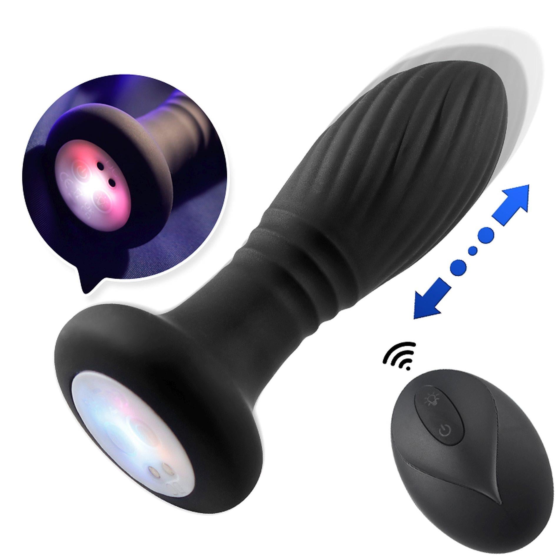 2-Lighting anal plug black-2