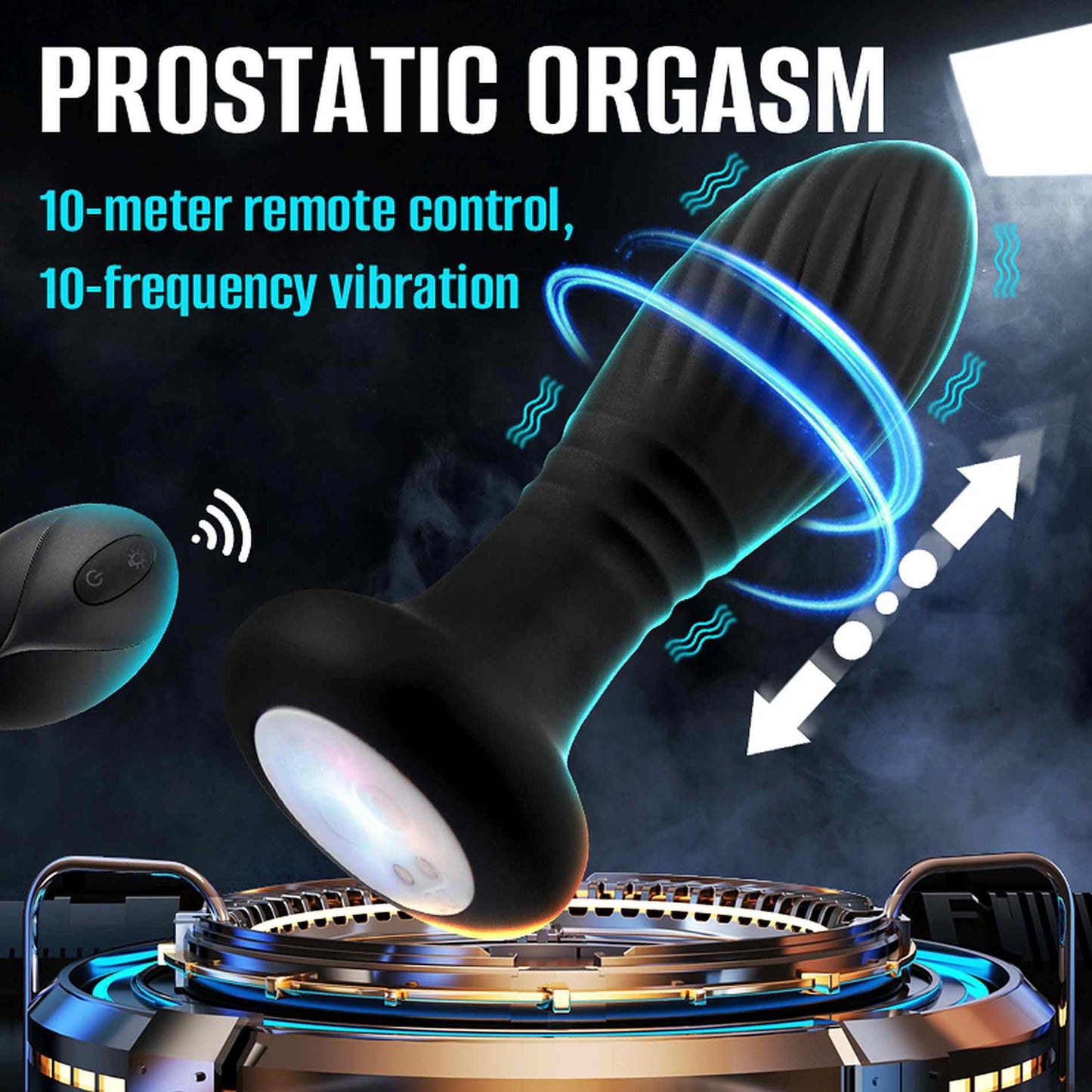 6-Lighting anal plug black-6