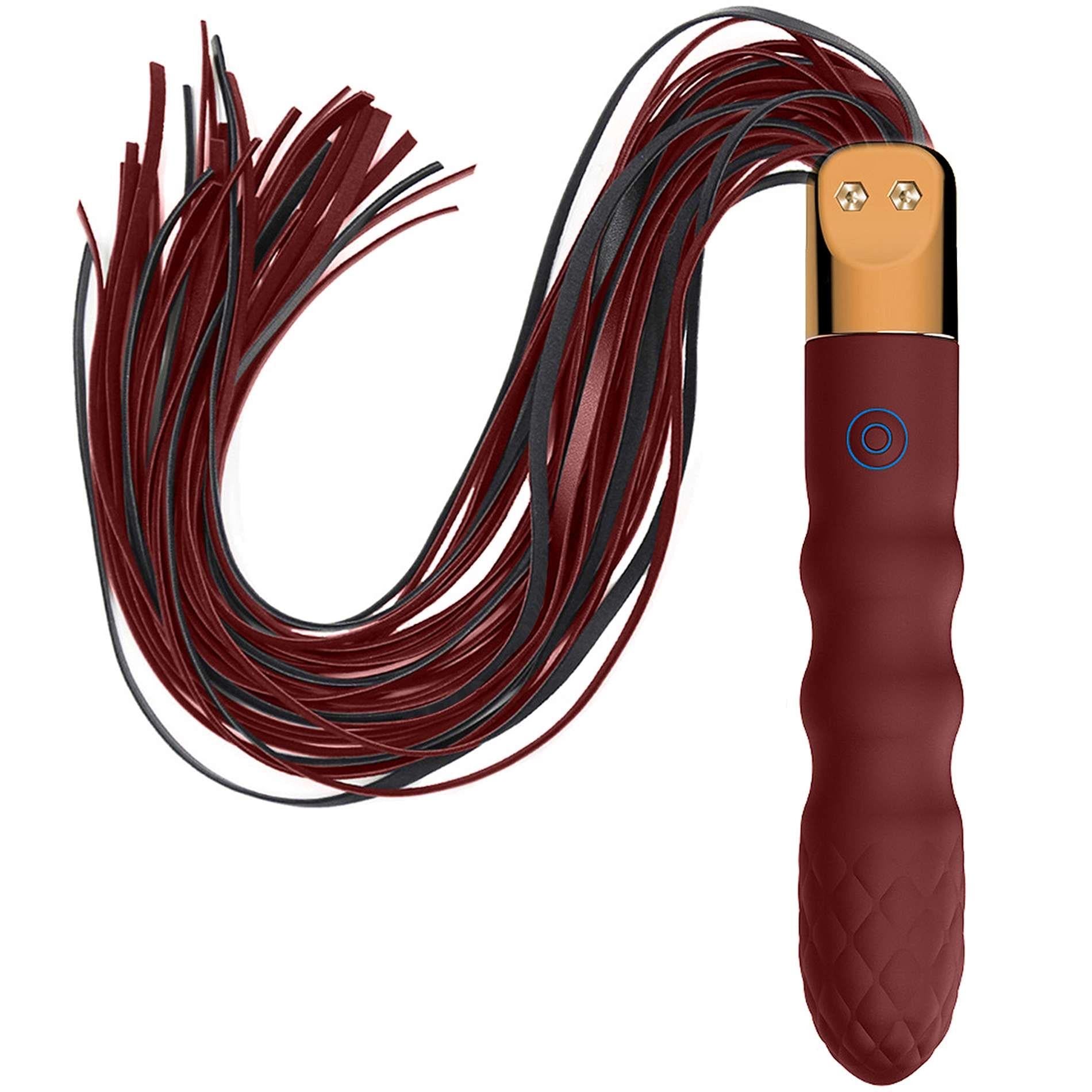 1-Pejcz bicz  z korkiem wibratorem analnym 2w1 stymulacja analna plug-1